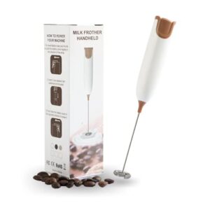 TUCUSA Original Portable Drink Mixer│Milk Frother Handheld │Hand Blender│Electric Whisk for Home & Kitchen │Milkshake Maker│Frother for Coffee, Chocolate, Cappuccino, Latte, Matcha. (CREAM)