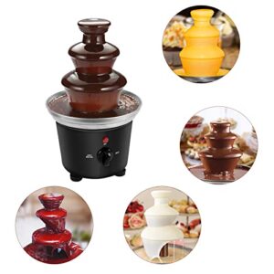 Chocolate Fountain Party Fountain, chocolate fountain for Nacho Cheese BBQ Sauce Ranch Liqueurs, Stainless Steel Chocolate Fondue Fountain for Birthday Party Wedding (1.5lb, mysterious black)