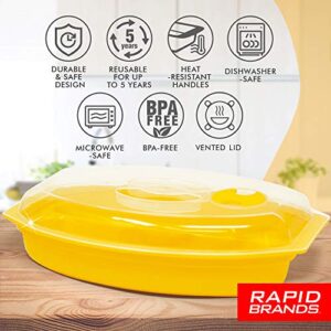 Rapid Corn & Potato Cooker | Microwave Fresh & Frozen Vegetables in Less Than 5 Minutes | Perfect for Dorm, Small Kitchen, or Office | Dishwasher-Safe, Microwaveable, & BPA-Free