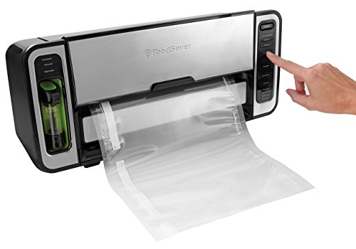 FoodSaver Vacuum Sealer Machine with Express Vacuum Seal Bag Maker with Sealer Bags and Roll and Handheld Vacuum Sealer for Airtight Food Storage and Sous Vide, Silver