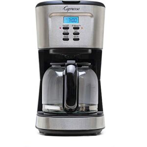 Capresso 12-Cup Coffee Maker with Glass Carafe, Stainless and Black 416.05