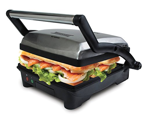 Courant CPP-4140 4-Serving Panini Press and Sandwich Griddler with Non-stick Coated Plates - Indoor Grill