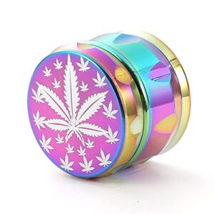 upgrade bling rainbow grinder rainbow with gear(leaf) grinder 2.5″