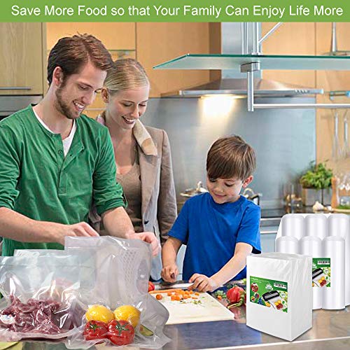 KitVacPak 8x50 2 Pack Vacuum Sealer Bags Rolls with BPA Free and Heavy Duty,Commercial Grade Vacuum Seal Freezer Bags Rolls Compatible with Any Type Vacuum Sealer