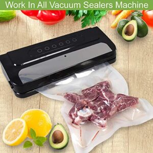 KitVacPak 8x50 2 Pack Vacuum Sealer Bags Rolls with BPA Free and Heavy Duty,Commercial Grade Vacuum Seal Freezer Bags Rolls Compatible with Any Type Vacuum Sealer