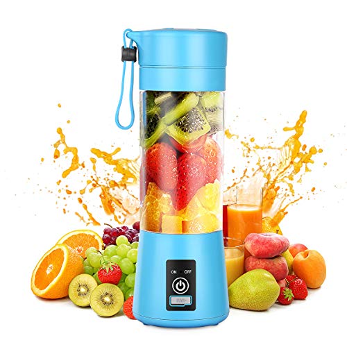 BALYWOOD Portable Blender, Personal Blender with USB Rechargeable Mini Fruit Juice Mixer, Personal Size Blender for Smoothies and Shakes Mini Juicer Cup Travel 380ML, Fruit Juice, Milk, S