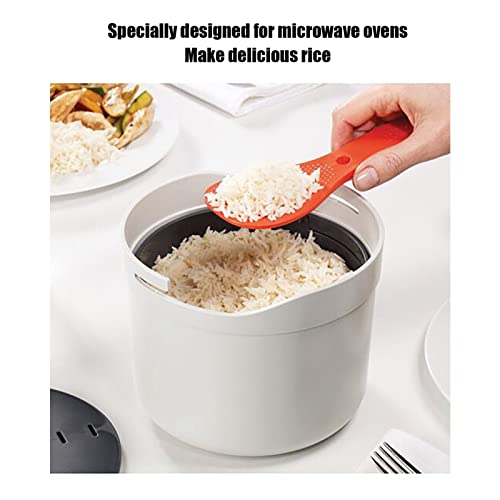 Microwave Rice Cooker,Microwave Rice Cooker Steamer,2L Microwave Cookware, Large Capacity Microwave Rice Cooker Steamer, Microwave Rice Makefor Rice, Pasta,Vegetables,Ramen