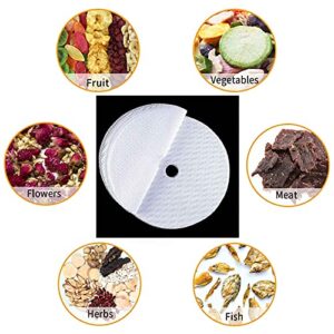 8Pcs Round Silicone Dehydrator Sheets,13in Non-stick Fruit Dehydrator Mats,Reusable Steamer Mat Mesh Sheet for Fruit Dryer (8, 13x13inch)