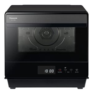 panasonic homechef 7-in-1 compact oven with convection bake, airfryer, steam, slow cook, ferment, 1200 watts, .7 cu ft with easy clean interior – nu-sc180b (black)