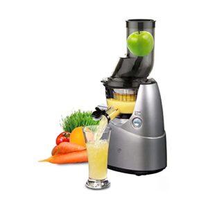 kuvings whole slow juicer b6000s – higher nutrients and vitamins, bpa-free components, easy to clean, ultra efficient 240w, 60rpms, includes blank strainer-silver