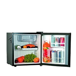 FRIGIDAIRE Black EFR176- AMZ Retro Mini Refrigerator-Energy Saving-Adjustable Thermostat Control-Side Mounted Bottle Opener-Ideal for Dorm, Office, RV, Garage, Apartment 1.6 Cubic Feet