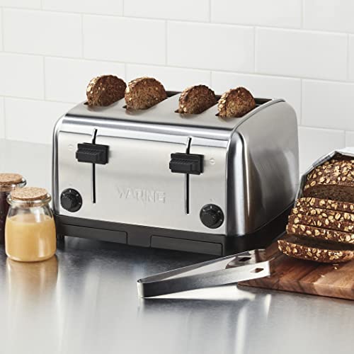 Waring (WCT708) Four-Compartment Pop-Up Toaster, Silver