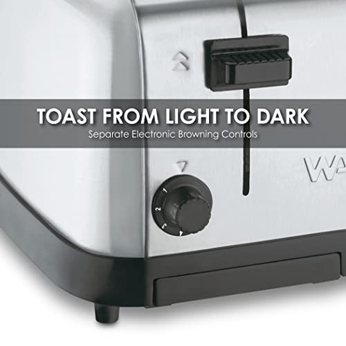 Waring (WCT708) Four-Compartment Pop-Up Toaster, Silver