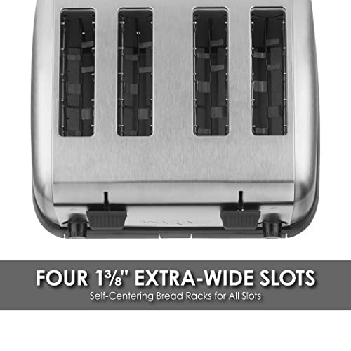 Waring (WCT708) Four-Compartment Pop-Up Toaster, Silver