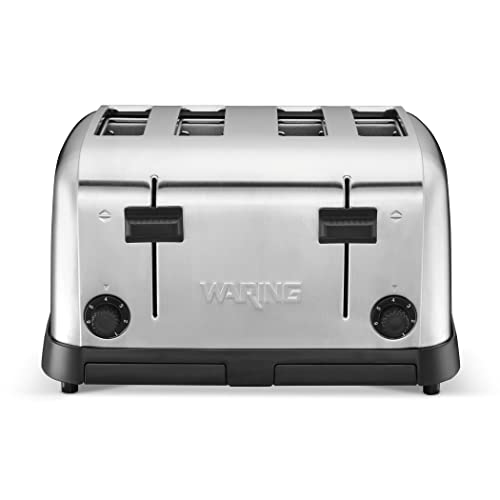 Waring (WCT708) Four-Compartment Pop-Up Toaster, Silver