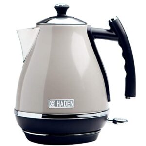 Haden 75010 COTSWOLD 1.7 Liter Stainless Steel Retro Electric Kettle with Auto Shut-Off and Boil-Dry Protection (Putty)