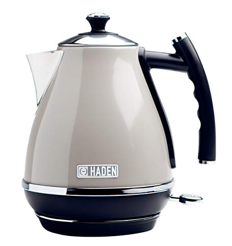 Haden 75010 COTSWOLD 1.7 Liter Stainless Steel Retro Electric Kettle with Auto Shut-Off and Boil-Dry Protection (Putty)