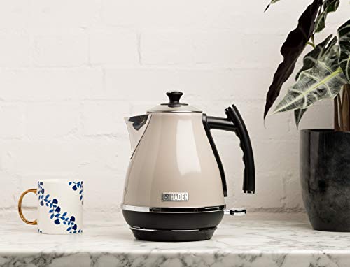 Haden 75010 COTSWOLD 1.7 Liter Stainless Steel Retro Electric Kettle with Auto Shut-Off and Boil-Dry Protection (Putty)