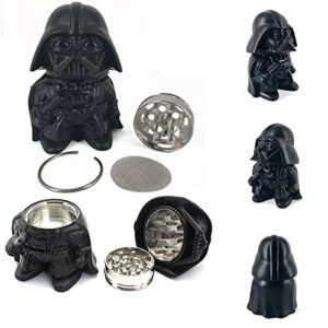 Darth Vader's Empire Herb Grinder Multi-Pack Set and Dry Spices Organizer Kit Includes 5 Kitchen Milling Accessories