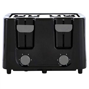 continental electric ce-tt029 toaster, 4 slice, black