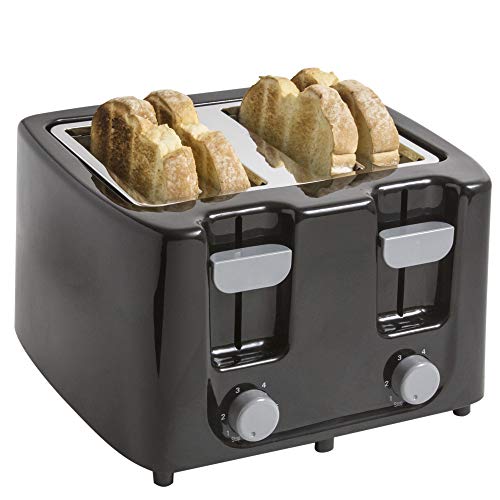 Continental Electric CE-TT029 Toaster, 4 Slice, Black