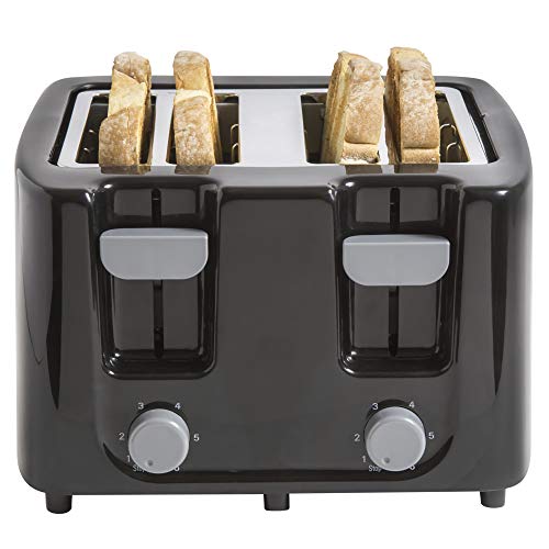 Continental Electric CE-TT029 Toaster, 4 Slice, Black