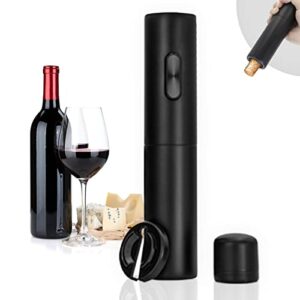 electric wine opener battery operated automatic wine bottle opener with wine stopper & foil cutter for wine bottles, one-click button wine corkscrew for kitchen bar wine lovers house warming gifts