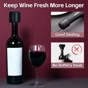 Electric Wine Opener Battery Operated Automatic Wine Bottle Opener with Wine Stopper & Foil Cutter for Wine Bottles, One-click Button Wine Corkscrew for Kitchen Bar Wine Lovers House Warming Gifts