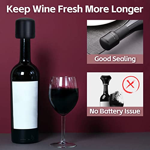 Electric Wine Opener Battery Operated Automatic Wine Bottle Opener with Wine Stopper & Foil Cutter for Wine Bottles, One-click Button Wine Corkscrew for Kitchen Bar Wine Lovers House Warming Gifts