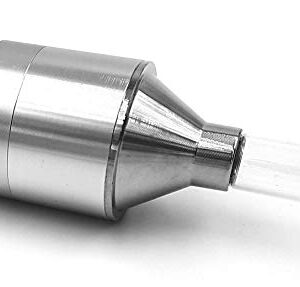 Coarse to Fine Spice Grinder Hand Mill Funnel - Ultra fine - Metal 3 Piece 1.75 inch with Storage Bottle - Silver Color