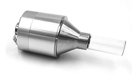 Coarse to Fine Spice Grinder Hand Mill Funnel - Ultra fine - Metal 3 Piece 1.75 inch with Storage Bottle - Silver Color