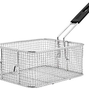 Stainless Steel Deep Fry Basket for Frying Serving Food (Detachable Handle)