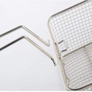 Stainless Steel Deep Fry Basket for Frying Serving Food (Detachable Handle)