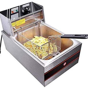 Stainless Steel Deep Fry Basket for Frying Serving Food (Detachable Handle)