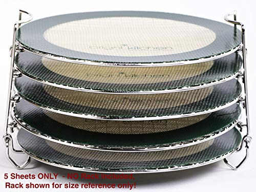 5 Dehydrating Sheets Compatible With Ninja Foodi Dehydrator - 8" Circle Non Stick Drying Herbs Chips Fruit Leather Jerky Food Liner Mats Pressure Cooker