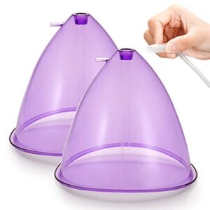 unoisetion 180ml vacuum cups for vacuum therapy machine vacuum cupping machine accessories 8.3inch extra-large xxl mega vacuum therapy butt suction cups 1 pair (purple)