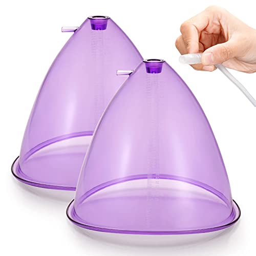 UNOISETION 180ml Vacuum Cups for Vacuum Therapy Machine Vacuum Cupping Machine Accessories 8.3inch Extra-Large XXL Mega Vacuum Therapy Butt Suction Cups 1 Pair (Purple)