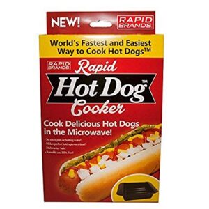 rapid hot dog cooker | microwave hot dogs in 2 minutes | perfect for dorm, small kitchen, or office | dishwasher-safe, microwaveable, & bpa-free
