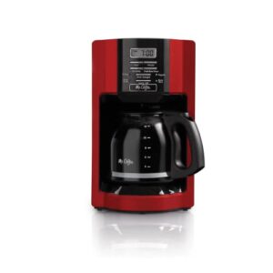 falinlve coffee maker, 12-cup drip coffee maker, auto keep warm function, smart anti-drip system, coffee pot machine, brew strength control, 900w fast brew auto shut off (red)