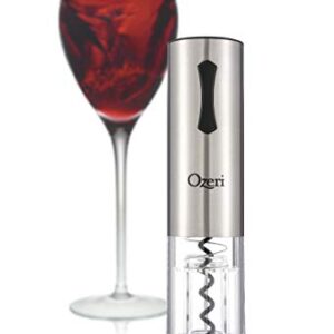 Ozeri Travel Series USB Rechargeable Electric Wine Bottle Opener, Stainless Steel