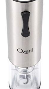 Ozeri Travel Series USB Rechargeable Electric Wine Bottle Opener, Stainless Steel