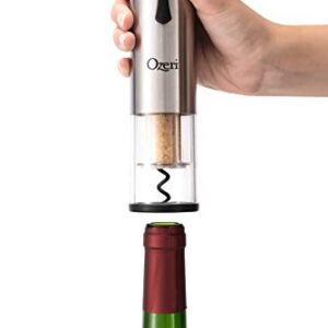 Ozeri Travel Series USB Rechargeable Electric Wine Bottle Opener, Stainless Steel