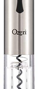 Ozeri Travel Series USB Rechargeable Electric Wine Bottle Opener, Stainless Steel