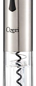 Ozeri Travel Series USB Rechargeable Electric Wine Bottle Opener, Stainless Steel