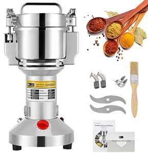cgoldenwall 300g electric grain mill grinder safety upgraded spice grinder pulverizer stainless steel machine for dry spices herbs grains coffee seeds rice corn pepper 110v