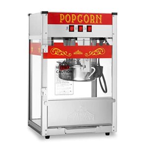 olde midway commercial popcorn machine maker popper with 8-ounce kettle – red
