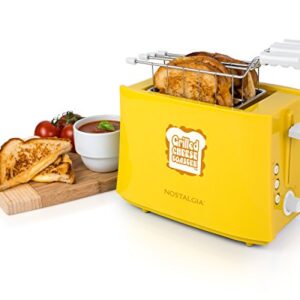 Nostalgia Grilled Cheese Toaster with Easy-Clean Toaster Baskets and Adjustable Toasting Dial with Wide Slots