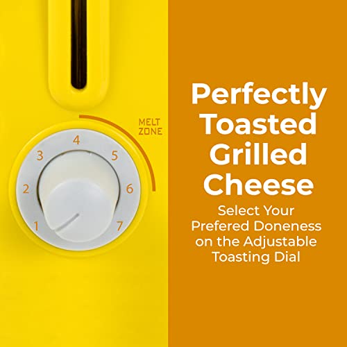 Nostalgia Grilled Cheese Toaster with Easy-Clean Toaster Baskets and Adjustable Toasting Dial with Wide Slots