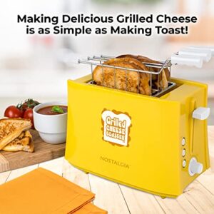 Nostalgia Grilled Cheese Toaster with Easy-Clean Toaster Baskets and Adjustable Toasting Dial with Wide Slots