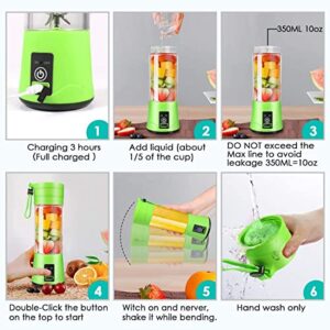 Portable Blender, Personal Mixer Fruit Rechargeable with USB, Mini Blender for Smoothie, Pink